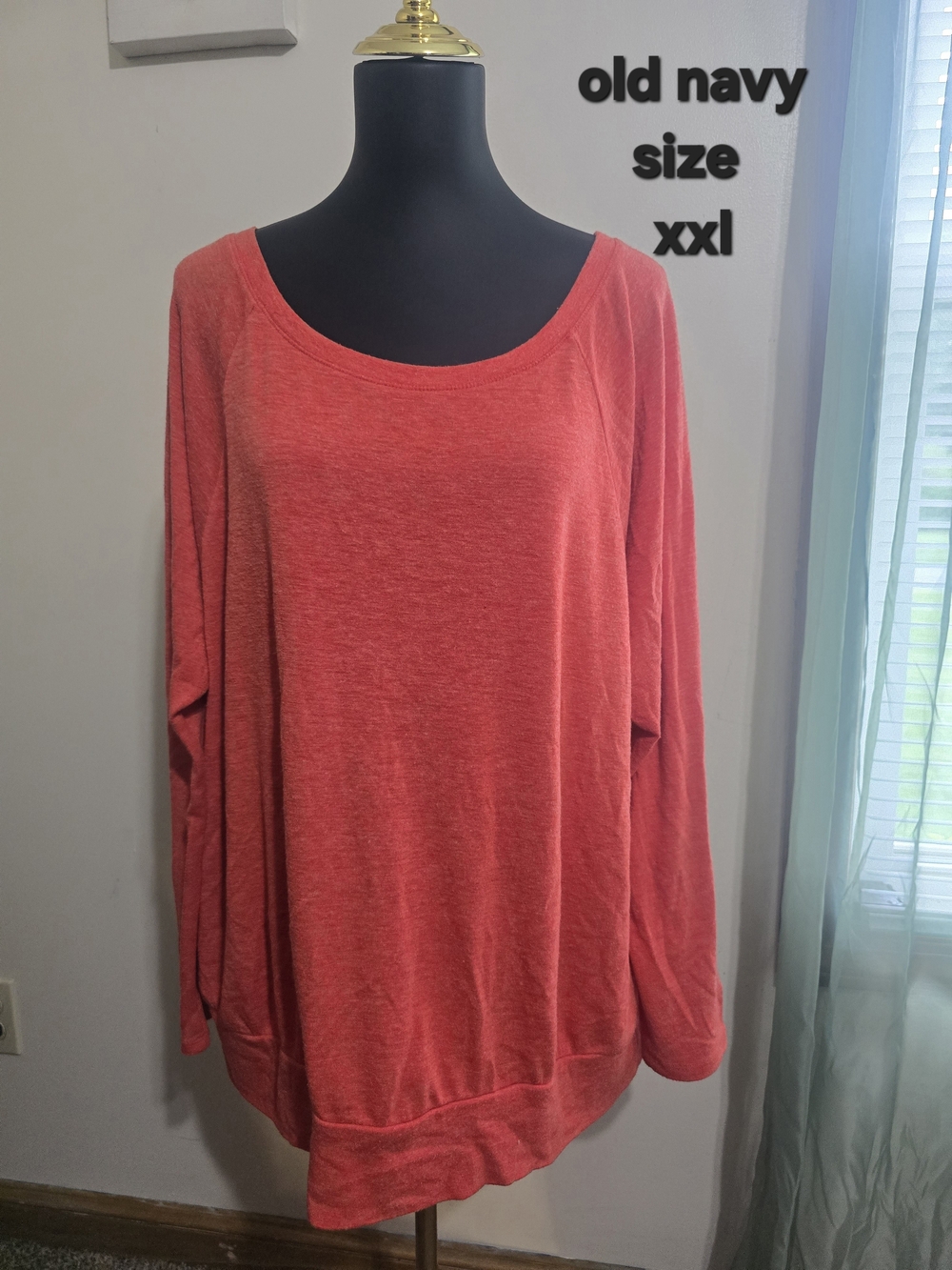 Old Navy Orange Scoop Neck Pullover Sweater - XXL